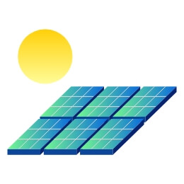 工場屋根での太陽光発電による再生可能エネルギーの産出を計画中です。